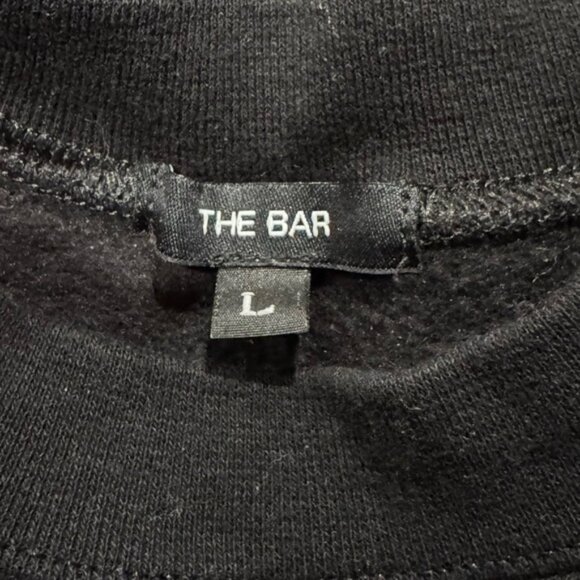 The Bar Varsity Sweatshirt Black Women’s Large - Picture 4 of 4